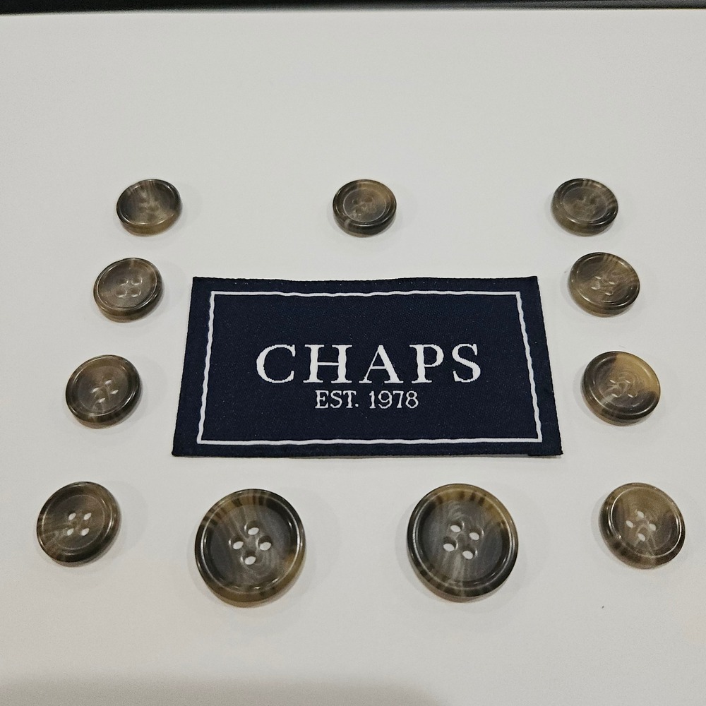 Chaps Brown Marbled Swirl Suit Blazer Replacement Buttons Set of 11 Crafting